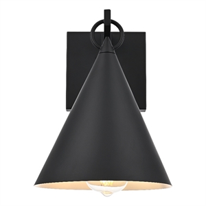 Elegant Lighting Hendrix 8&quot Outdoor Wall Sconce in Black