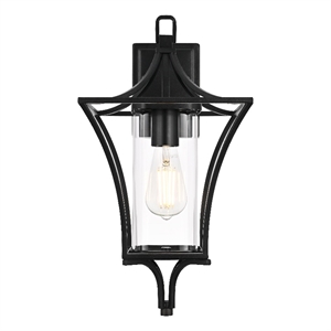 Elegant Lighting Belgrade 9.5&quot Outdoor Wall Sconce in Black