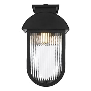Elegant Lighting Albert 10&quot Outdoor Wall Sconce in Black