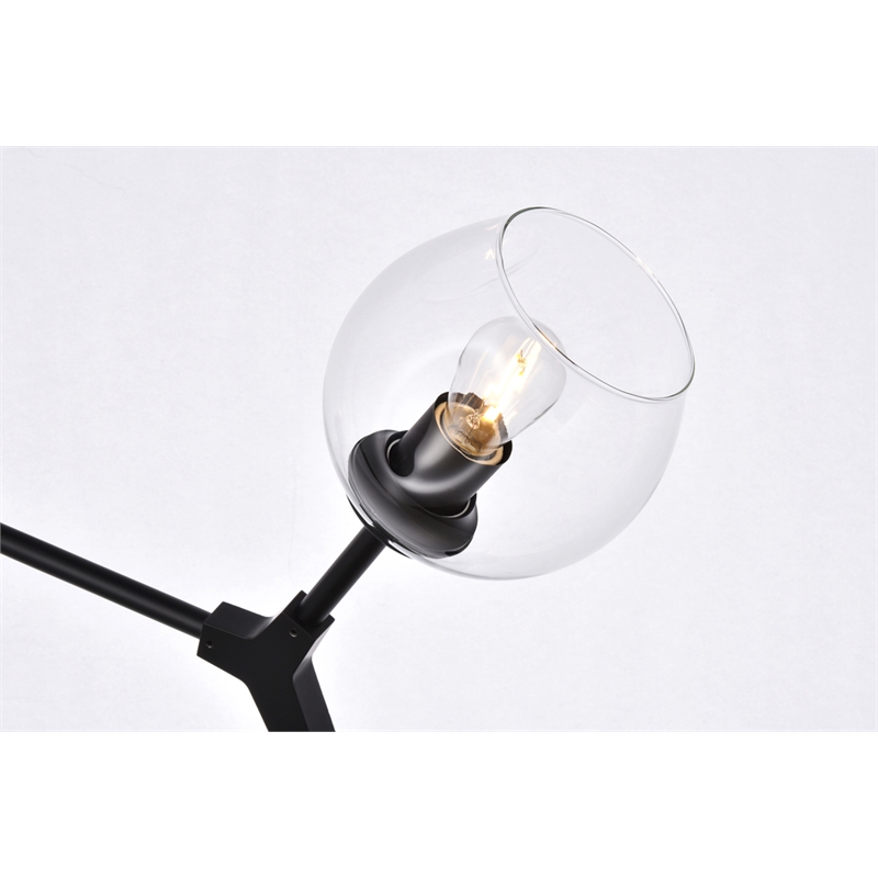 Elegant Lighting Cavoli 2 Lights Black Wall Sconce