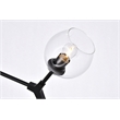 Elegant Lighting Cavoli 2 Lights Black Wall Sconce
