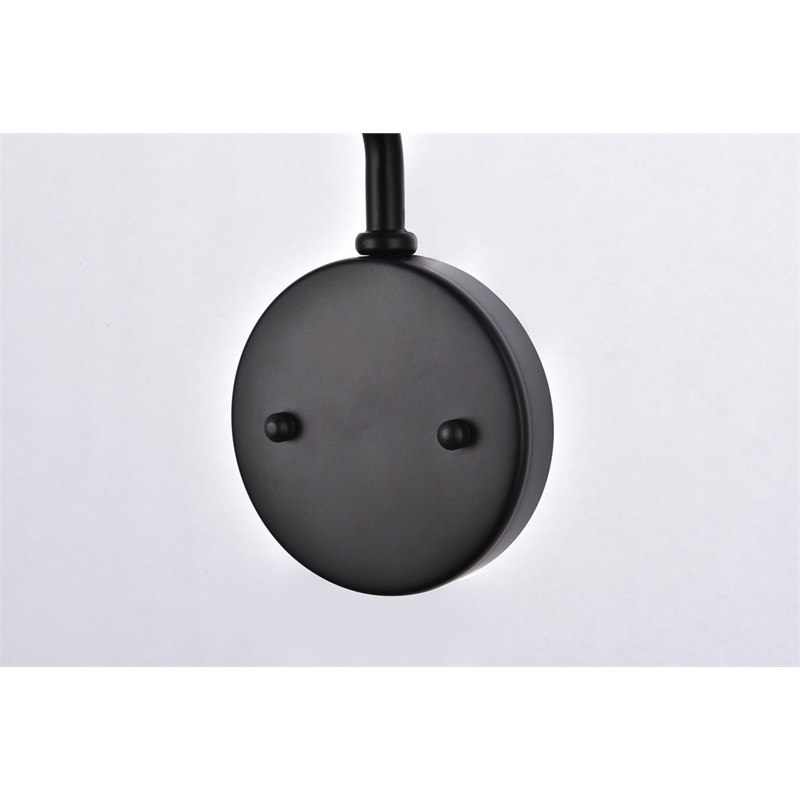 Elegant Lighting Cavoli 2 Lights Black Wall Sconce