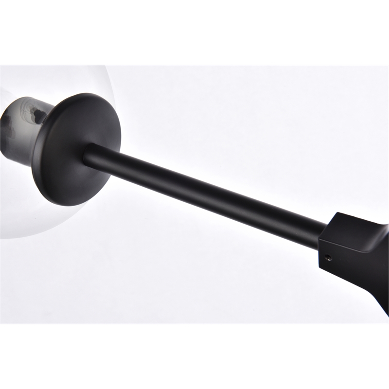 Elegant Lighting Cavoli 2 Lights Black Wall Sconce