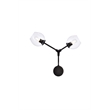 Elegant Lighting Cavoli 2 Lights Black Wall Sconce