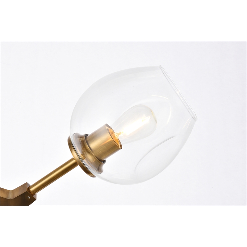 Elegant Lighting Cavoli 2 Lights Brass Wall Sconce
