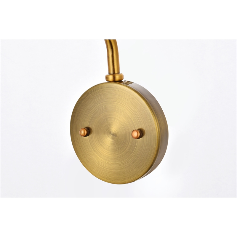 Elegant Lighting Cavoli 2 Lights Brass Wall Sconce