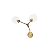 Elegant Lighting Cavoli 2 Lights Brass Wall Sconce
