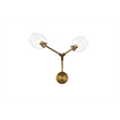 Elegant Lighting Cavoli 2 Lights Brass Wall Sconce