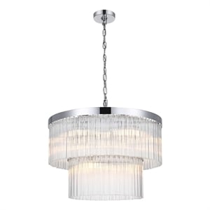 Elegant Lighting Harlow 24&quot Chandelier in Chrome