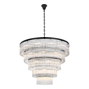 Elegant Lighting Harlow 48&quot Chandelier in Black