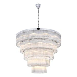 Elegant Lighting Harlow 48&quot Chandelier in Chrome