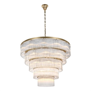 Elegant Lighting Harlow 48&quot Chandelier in Satin Gold