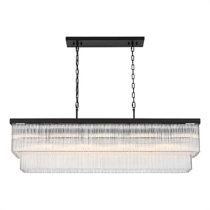 Elegant Lighting Harlow 53&quot Chandelier in Black