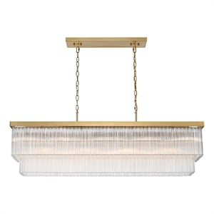 Elegant Lighting Harlow 53&quot Chandelier in Satin Gold