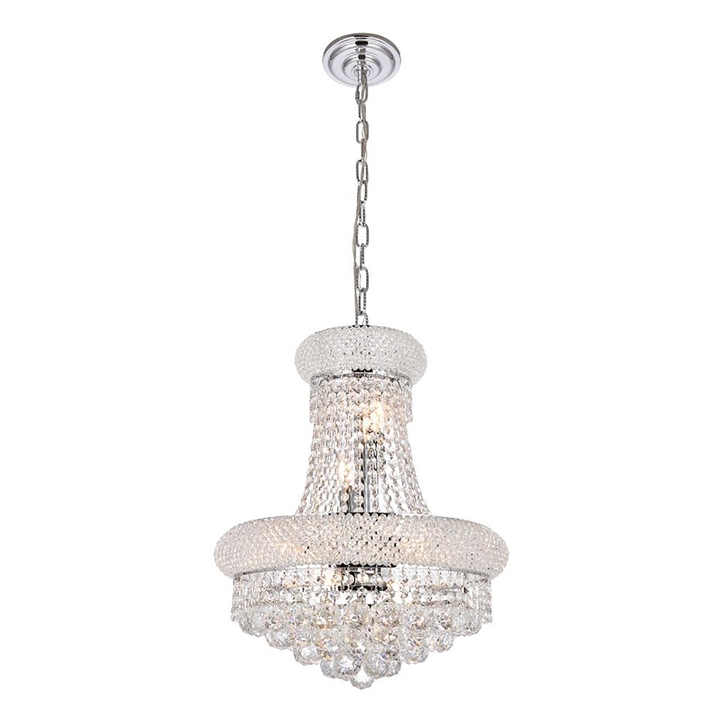 Elegant Home Fashions Primo 8-Light Crystal & Steel Chandelier in Chrome