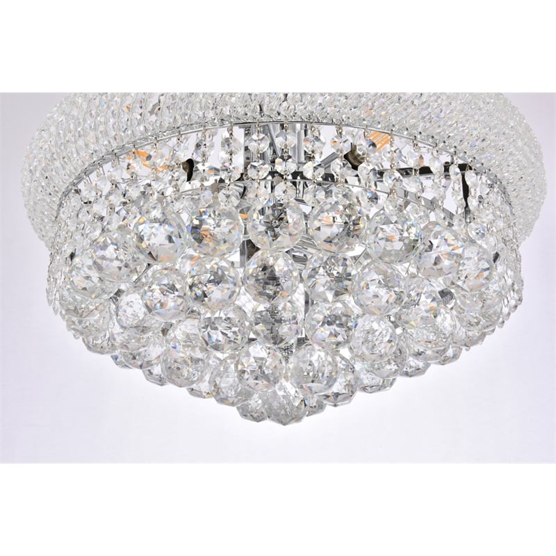 Elegant Home Fashions Primo 8-Light Crystal & Steel Chandelier in Chrome