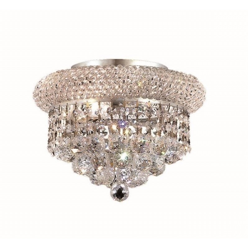 Elegant Lighting Primo 10 3 Light Royal Crystal Flush Mount Elegant Lighting Primo 10 3 Light Royal Crystal Flush Mount