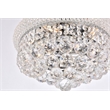 Elegant Lighting Primo 6-Light Metal & Crystal Flush Mount in Chrome
