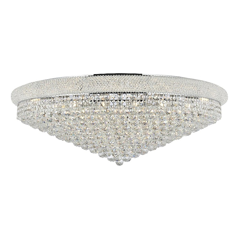 Elegant Lighting Primo 30-Light Metal & Crystal Flush Mount in Chrome