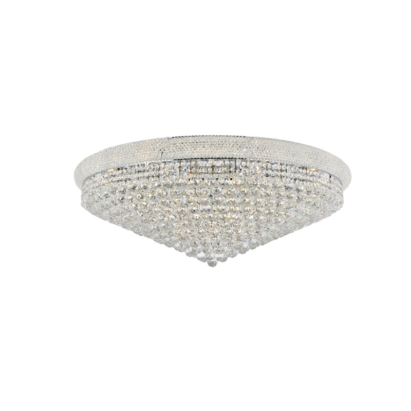 Elegant Lighting Primo 30-Light Metal & Crystal Flush Mount in Chrome