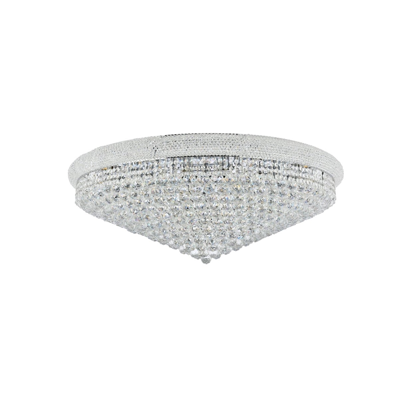 Elegant Lighting Primo 30-Light Metal & Crystal Flush Mount in Chrome