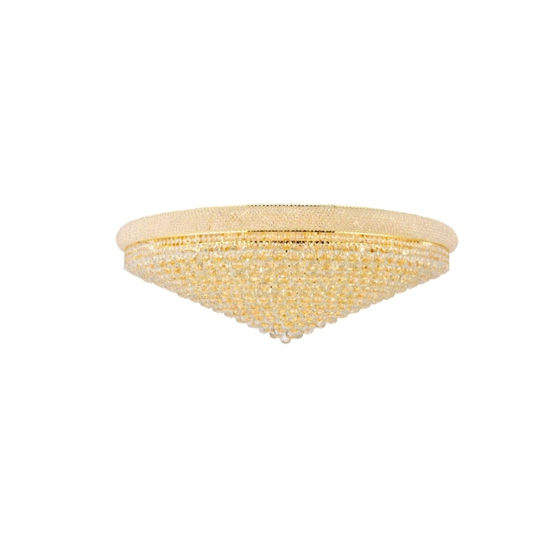 Elegant Lighting Primo 33-Light Metal & Crystal Flush Mount in Gold