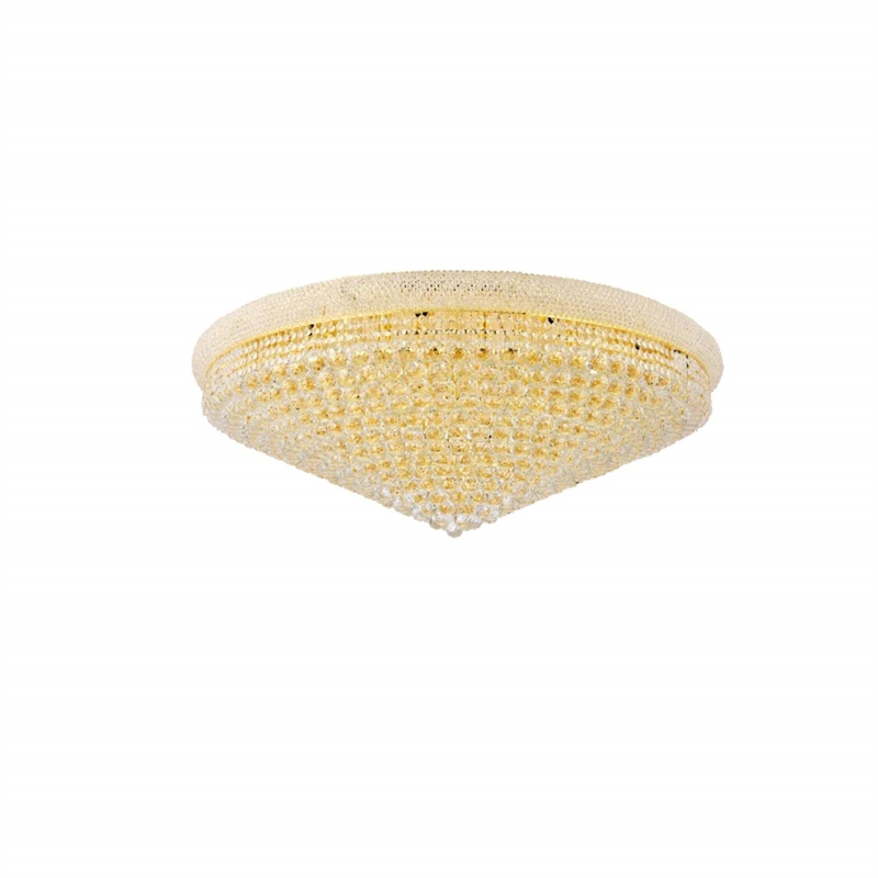 Elegant Lighting Primo 33-Light Metal & Crystal Flush Mount in Gold