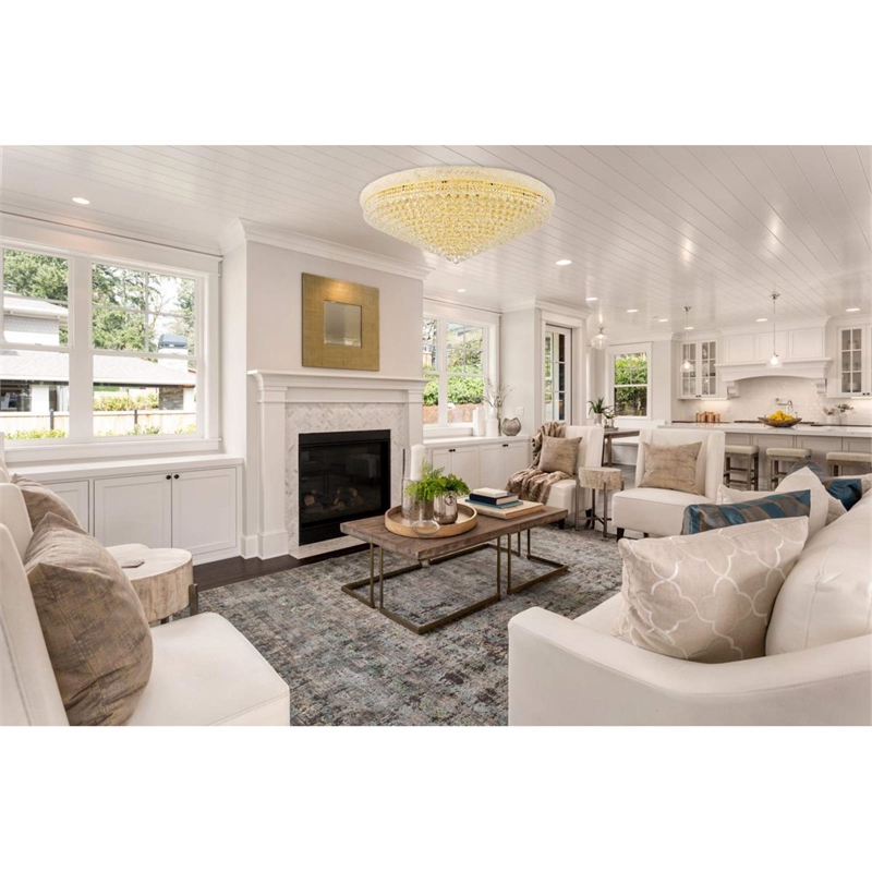 Elegant Lighting Primo 33-Light Metal & Crystal Flush Mount in Gold