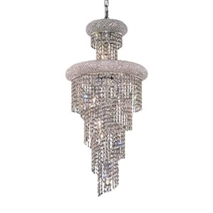Elegant Lighting Spiral 16&quot 10 Light Royal Crystal Chandelier