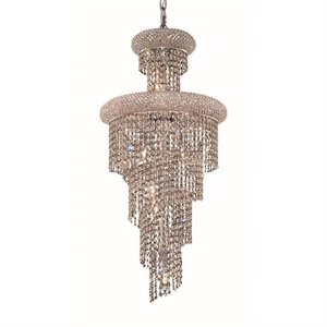 spiral royal crystal chandelier in chrome (a)