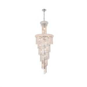 Elegant Lighting Spiral 22&quot 22 Light Royal Crystal Chandelier