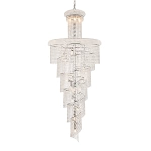 Elegant Lighting Spiral 30&quot 28 Light Royal Crystal Chandelier