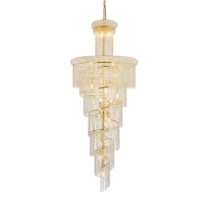 Elegant Lighting Spiral 30&quot 28 Light Royal Crystal Chandelier