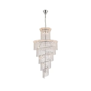 Elegant Lighting Spiral 48&quot 41 Light Royal Crystal Chandelier