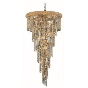 Elegant Lighting Spiral 30&quot 22 Light Royal Crystal Chandelier