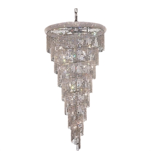 Elegant Lighting Spiral 36&quot 26 Light Royal Crystal Chandelier