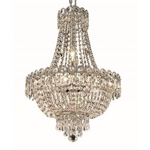 century royal crystal chandelier in chrome (a)