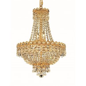 century royal crystal chandelier in gold (a)