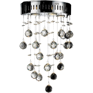 Elegant Lighting Galaxy 17&quot 3-Lights Royal Crystal Wall Sconce in Chrome/Clear
