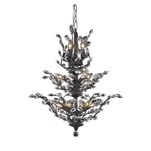 orchid royal crystal chandelier in dark bronze