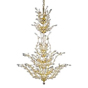 orchid royal crystal chandelier in gold