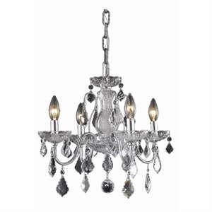 Elegant Lighting St. Francis 17&quot 4 Light Royal Crystal Chandelier