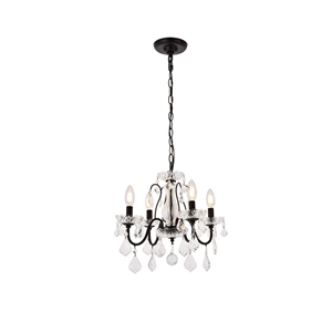 Elegant Lighting St. Francis 17&quot 4 Light Royal Crystal Chandelier
