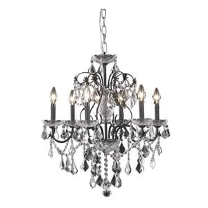 Elegant Lighting St. Francis 24&quot 6 Light Royal Crystal Chandelier