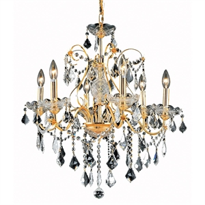 Elegant Lighting St. Francis 24&quot 6 Light Royal Crystal Chandelier