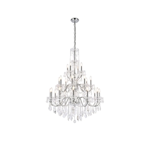 Elegant Lighting St. Francis 36&quot 24 Light Royal Crystal Chandelier