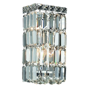 Elegant Lighting Maxime 12&quot 2 Light Royal Crystal Wall Sconce
