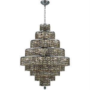 maxime royal crystal chandelier in chrome and teak (i)