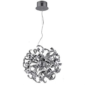 tiffany elegant crystal pendant lamp in chrome