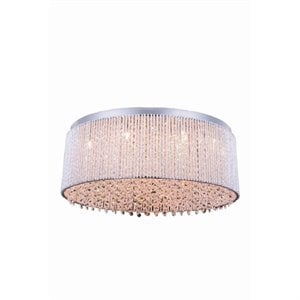Elegant Lighting Influx 24&quot 14 Light Royal Crystal Flush Mount